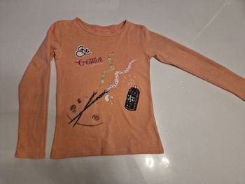 Tee shirt manche longue rose