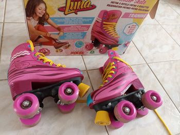 Rollers skate en ligne Soy Luna rose 32 33 rose et jaune