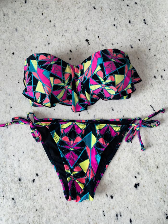 Maillot de bain 2 pieces multicolore Océan club 34