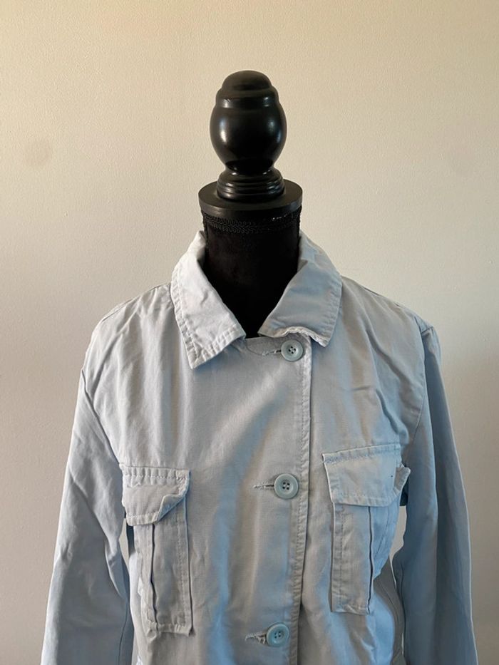 Veste chemise United Color of Benetton bleu clair taille 44 - photo numéro 2