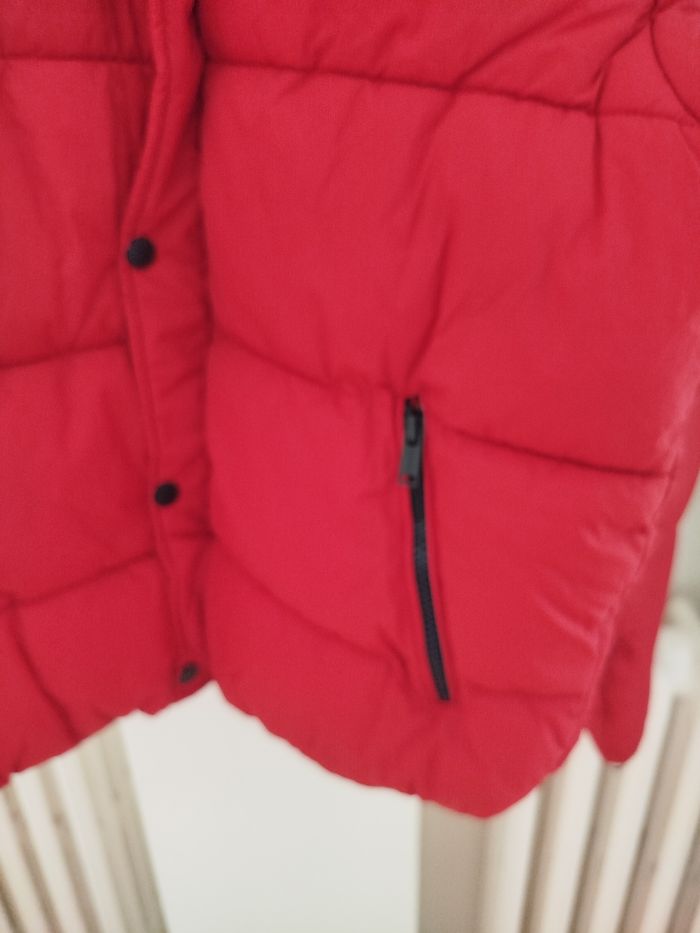 Doudoune rouge moyen fourrée à capuche navy garçon IKKS 14 ans - photo numéro 2