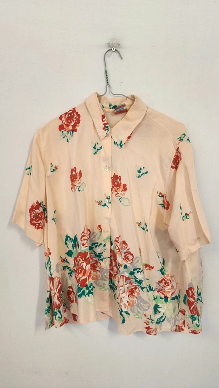 Jolie chemises à fleurs roses fluide et légère - photo numéro 6