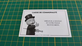 Carte caisse de communauté erreur de la banque pièce Monopoly parties rapides Hasbro #C25