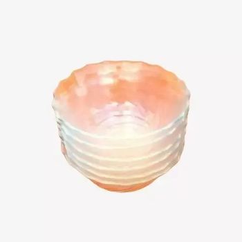 Années 1970 6 Coupelles polylobées à dessert Verre Arcoroc France