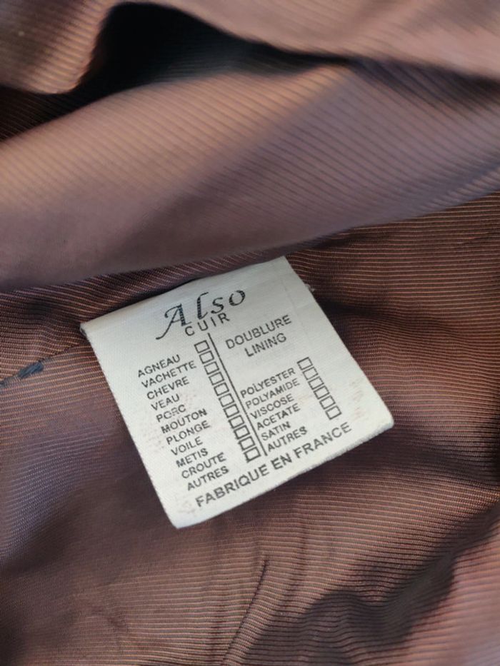 Blouson long en cuir ceinturé Also cuir vintage femme taille 38 - photo numéro 11