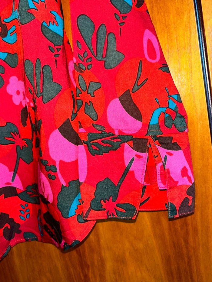 Superbe chemisier rouge fleuri Little Miss by Captain Tortue - photo numéro 4