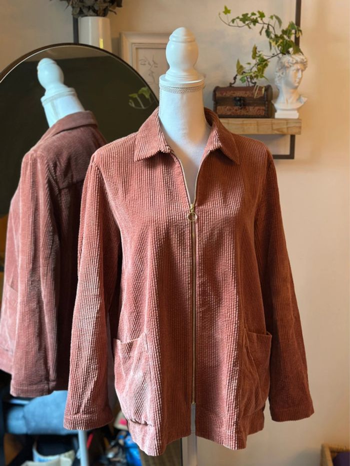 Veste en velours côtelé rose brique Des Petits Hauts – Modèle Elodia – T3 (oversize)