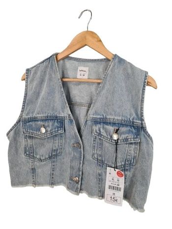 Veste jeans sans manches lefties