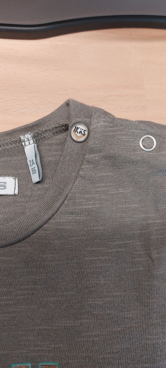 T-shirt ML kaki IKKS 2 ans - photo numéro 2