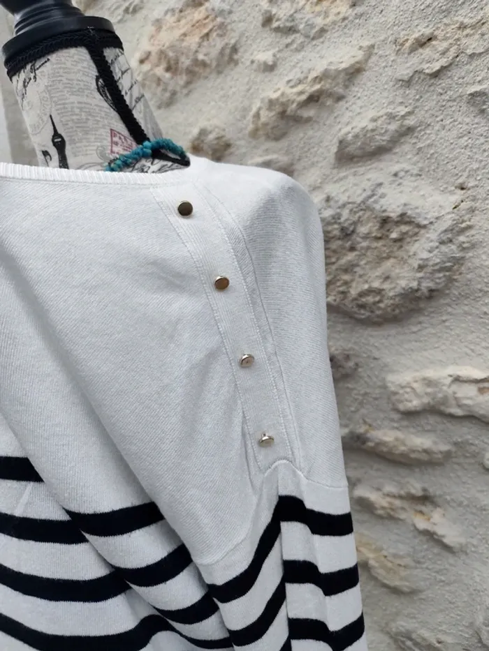 Superbe marinière femme taille M oversize - photo numéro 2