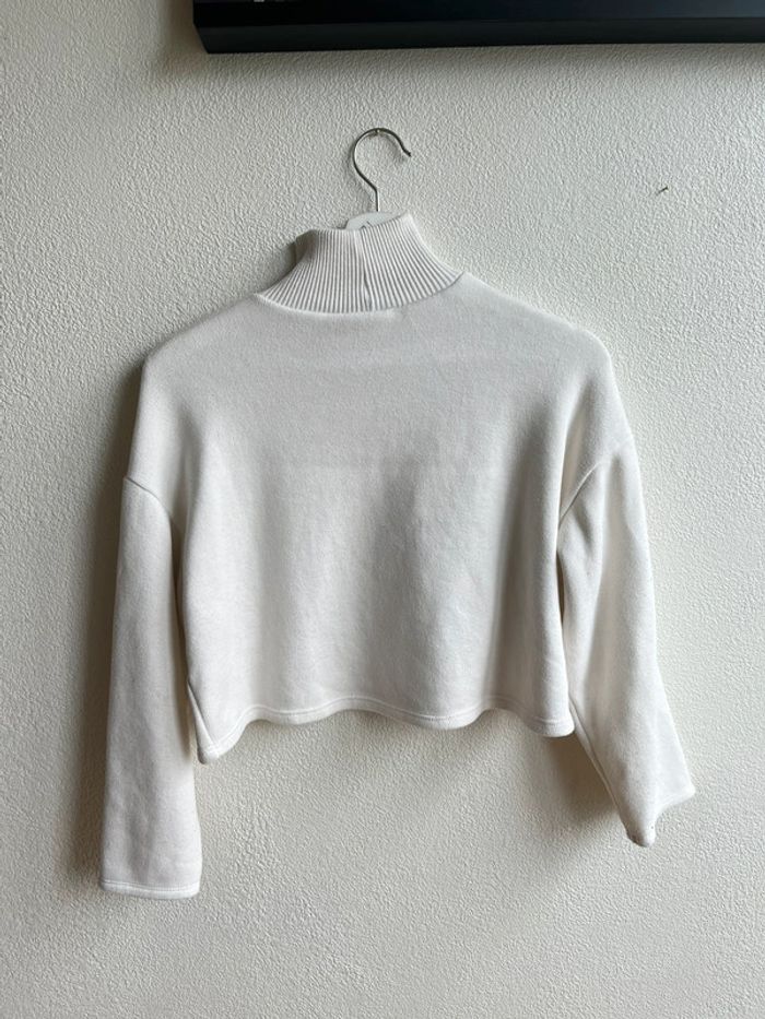 Pull Crop blanc taille S - photo numéro 3