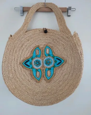 Sac rond en raphia de Madagascar