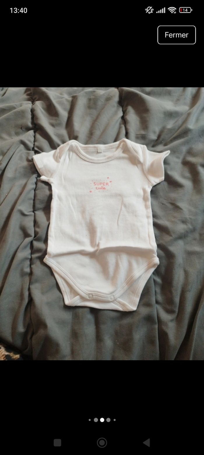 Lot de bodies manche courte bébé fille taille 6 mois - photo numéro 5