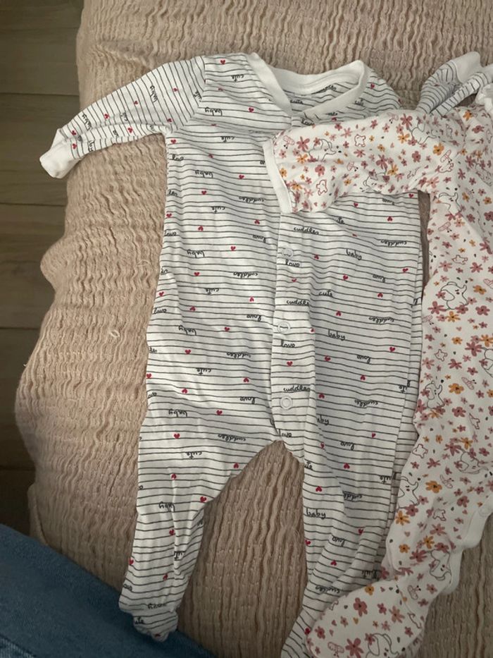 Pyjamas coton 3 mois à motif - photo numéro 2