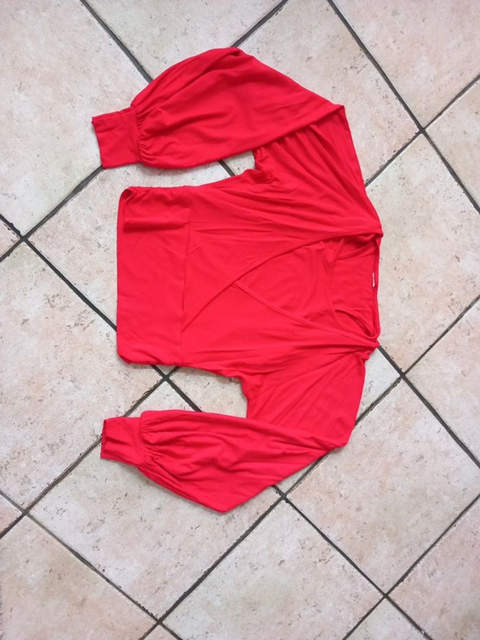 Tunique croisé cache cœur T36 elasthan - photo numéro 2