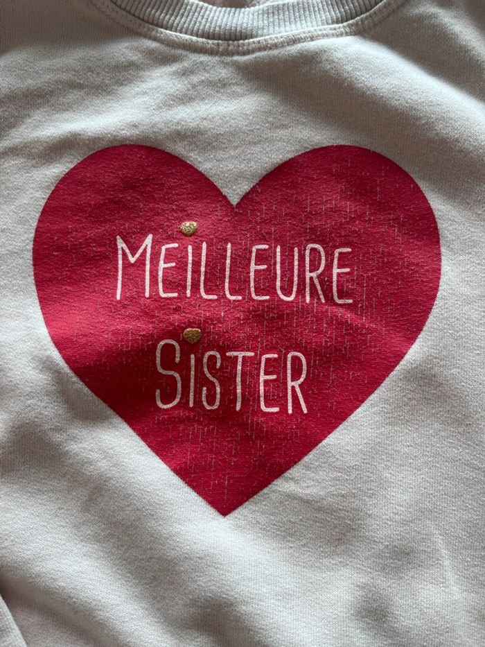 Pull Vertbaudet « Meilleure sister » 8 ans - photo numéro 3