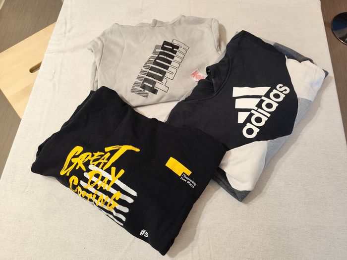Lot 3 pulls Garçon ADIDAS/PUMA/ZARA