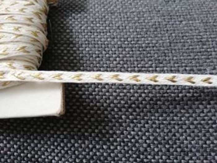24m60 de ruban blanc et doré - photo numéro 3