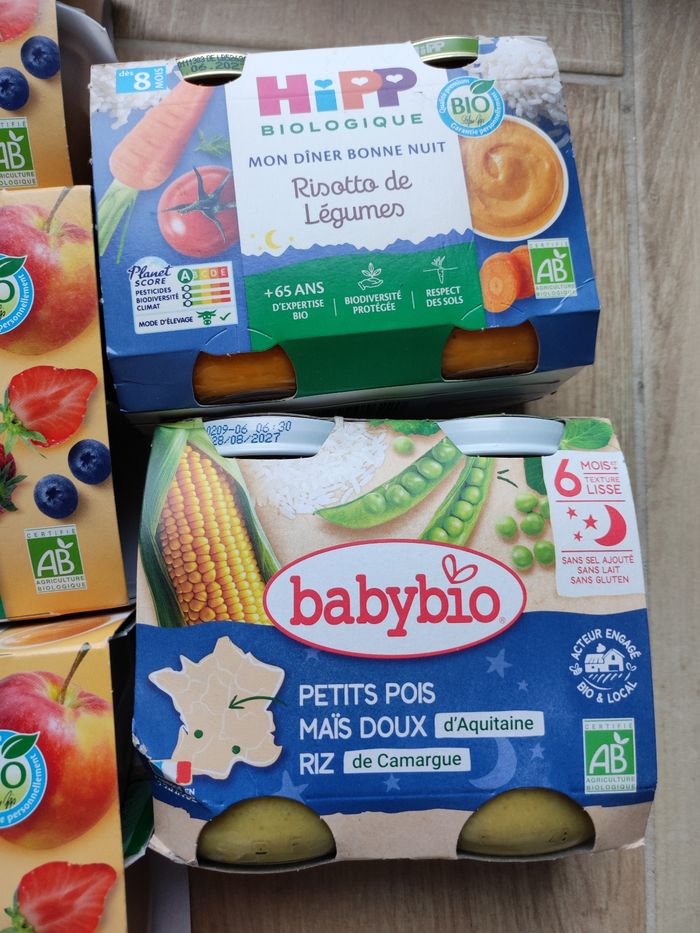 Lot compotes hipp et petit pots bébé - photo numéro 2