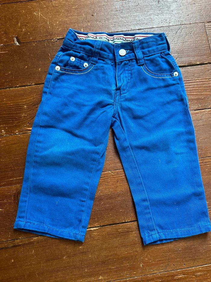 Pantalon Interdit de me gronder bleu 12 mois