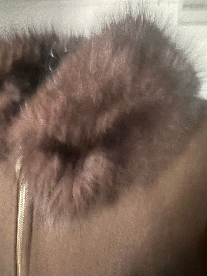 Manteau veste fourrure marron Zara - photo numéro 3