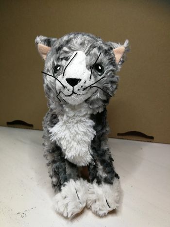 Peluche Doudou Chat Gris Blanc Ikea Lilleplutt 22 Cm