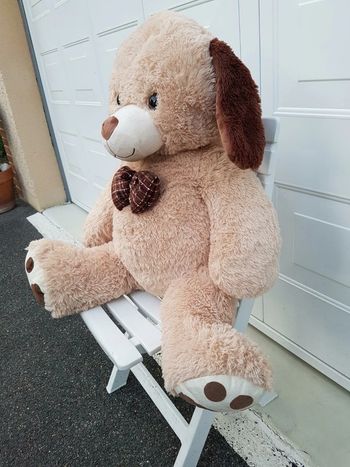 Peluche vintage géante 80 cm chien Max & sax