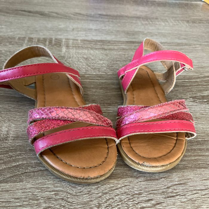 Sandales rose cuir