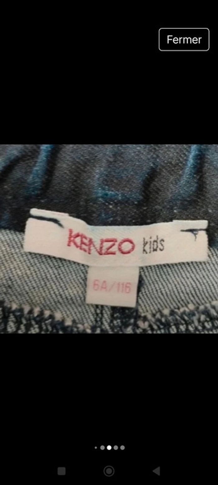 Magnifique jupe en jean bleu foncé Kenzo Kids taille 6 ans - photo numéro 6