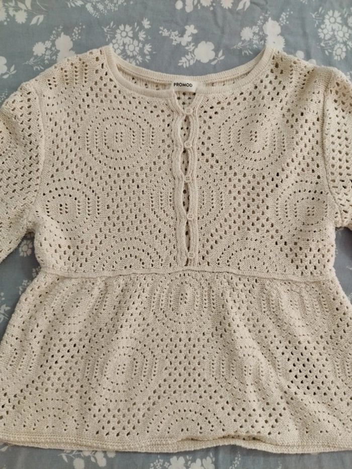 Très jolie maille crochet Promod taille M neuf - photo numéro 2