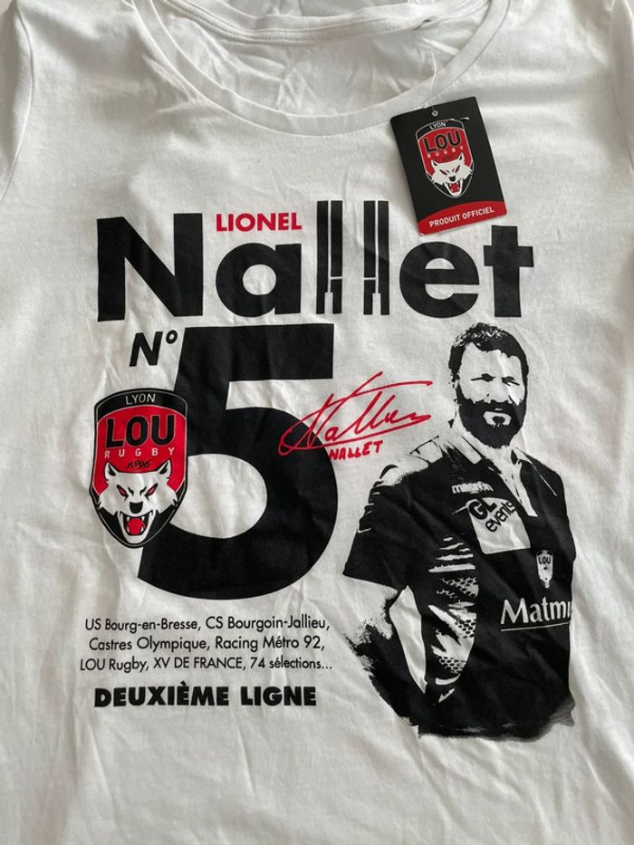 2 t-shirt Lou rugby Lionel Nallet taille S - photo numéro 2