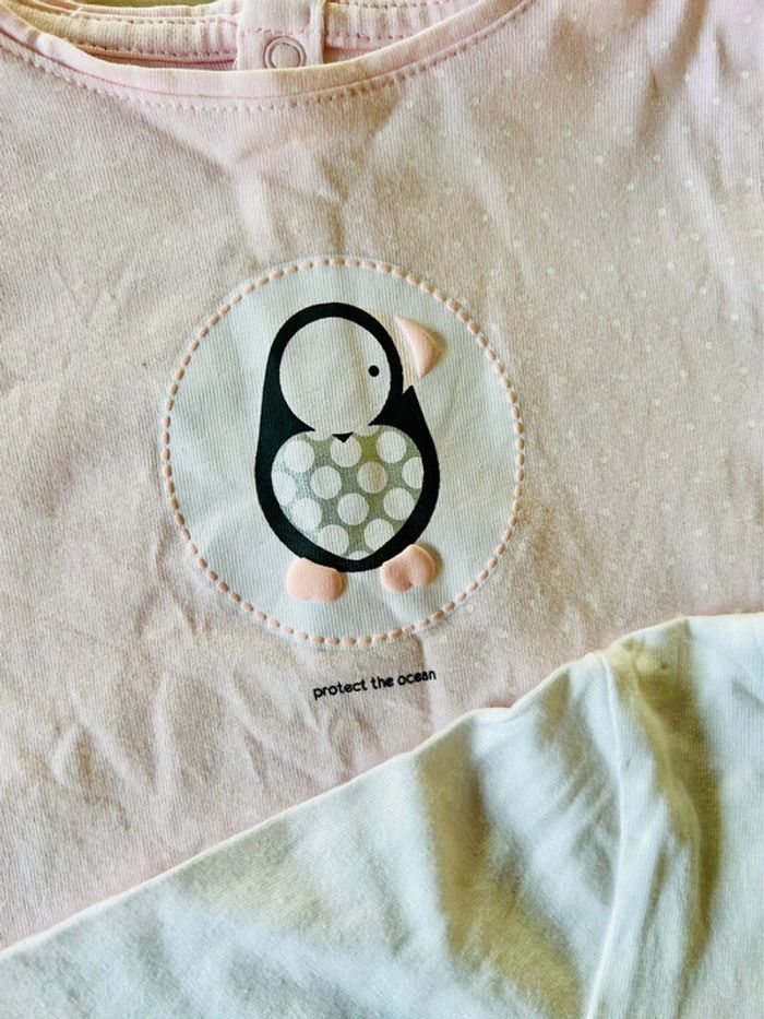 Lot de 2 t-shirts 6 mois Obaïbi - photo numéro 2