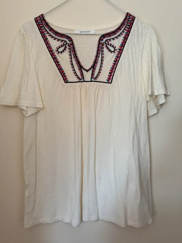 T-shirt promod col V