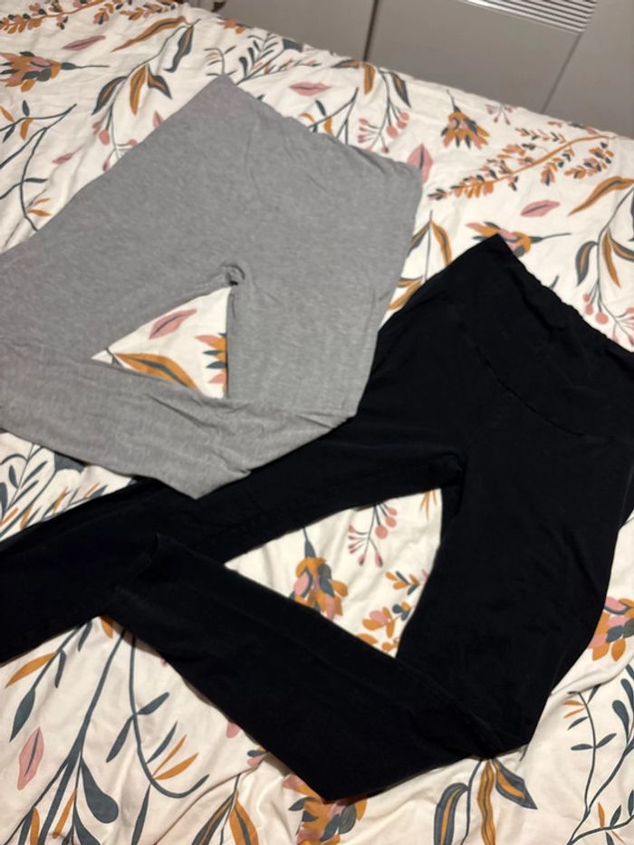 Lot 2 leggings grossesse Premaman taille 38-40