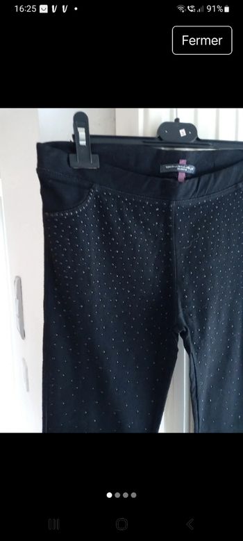 Pantalon en Jersey avec strass noir