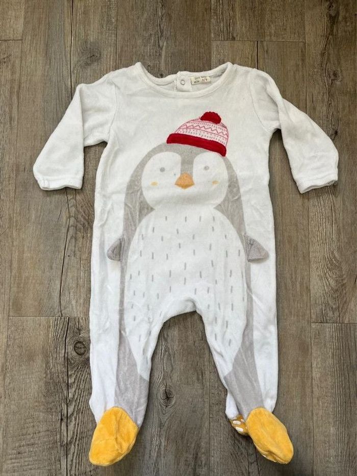 Pyjama chaud pingouin 6-9mois