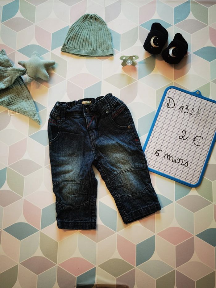 D1328 - jeans garçon 6 mois - photo numéro 3