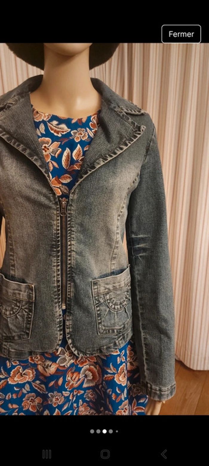 Veste en Jean bleu  Karma taille M - photo numéro 2