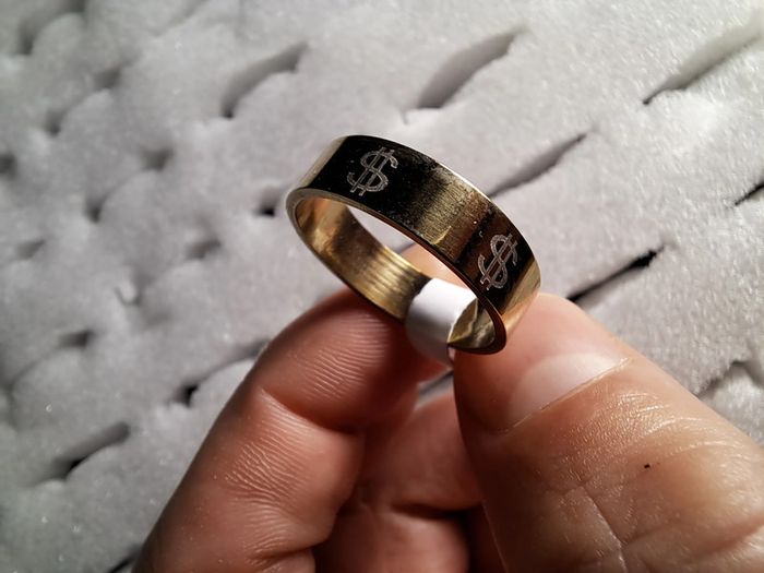 Bague acier inoxydable motifs