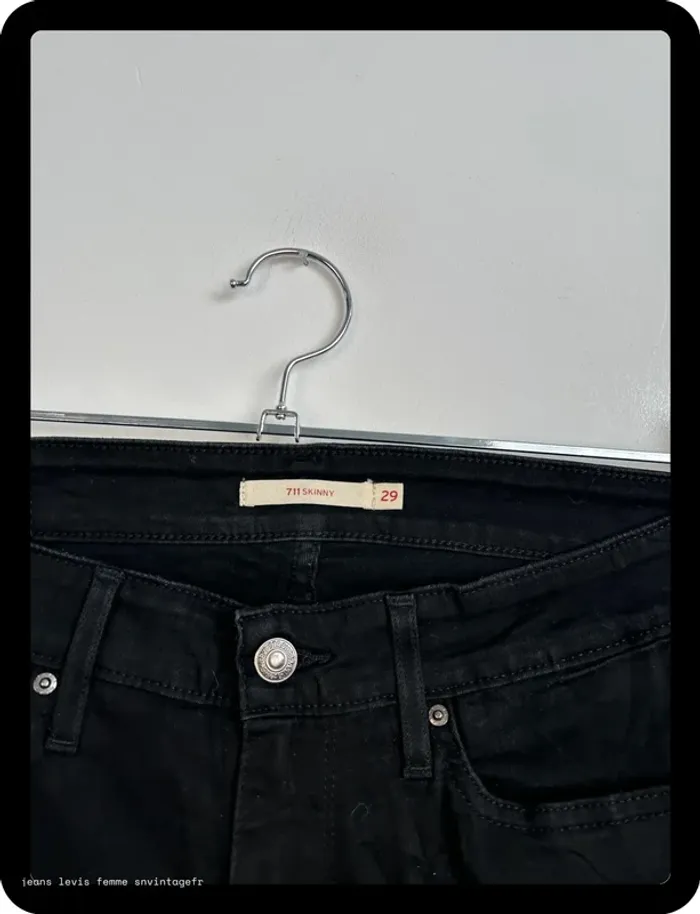 Jean Levi's Femme 711 Skinny Noir | Taille W29 L30 FR38 | BP160 - photo numéro 3