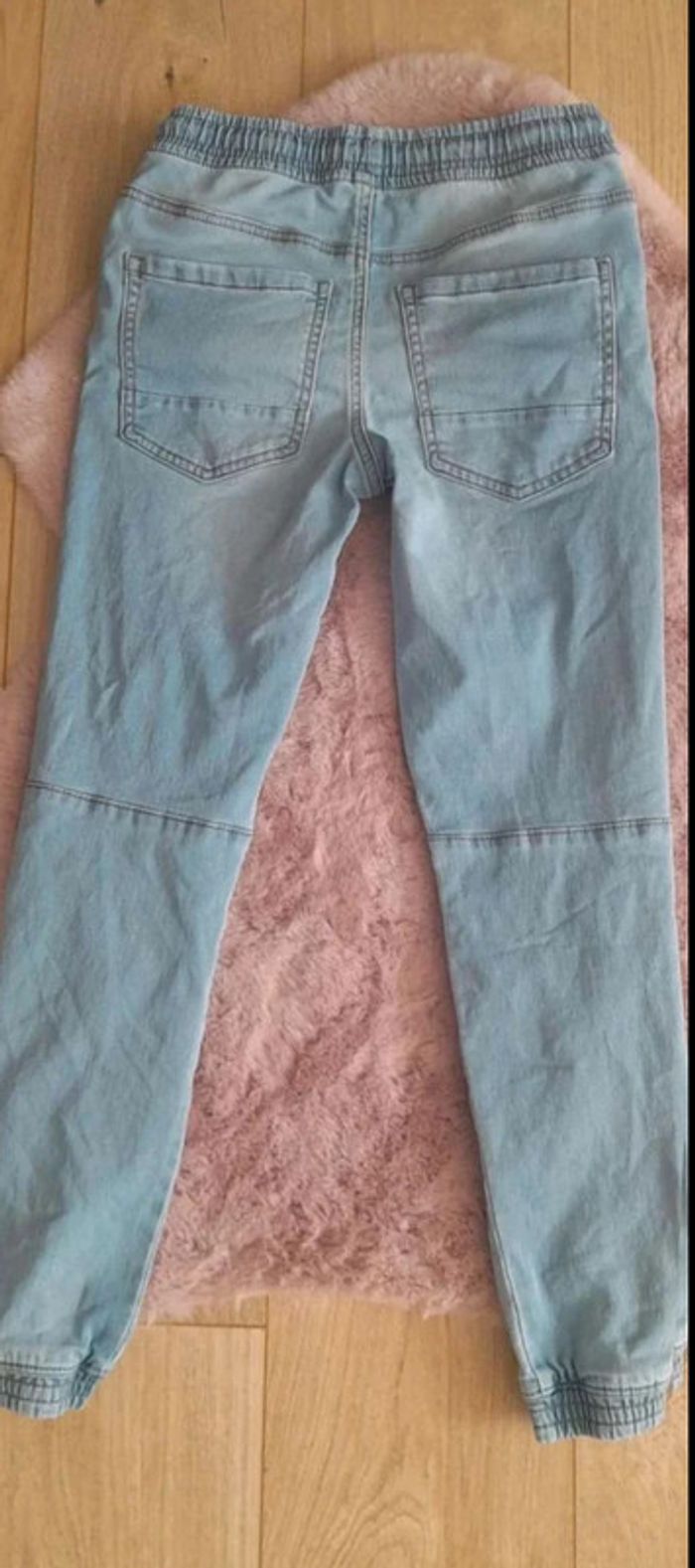 Jean élastique bleu clair 10  ans 11  ans - photo numéro 2