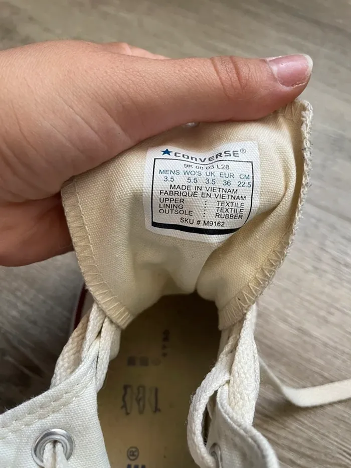 Basket haute Converse Beige - pointure 36 - photo numéro 8