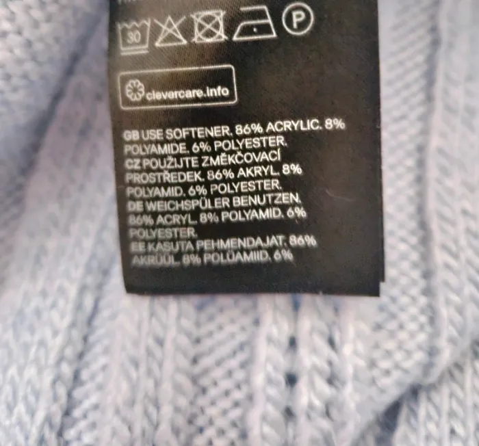 Pull bleu ciel torsadé H & M Taille L Neuf - photo numéro 7