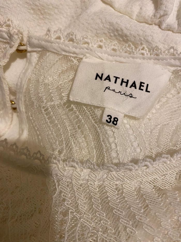 Robe nathael crepe blanche dentelle 38 - photo numéro 5