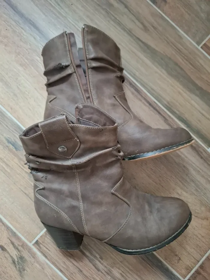 Bottines à talons Marrons T40 - photo numéro 5