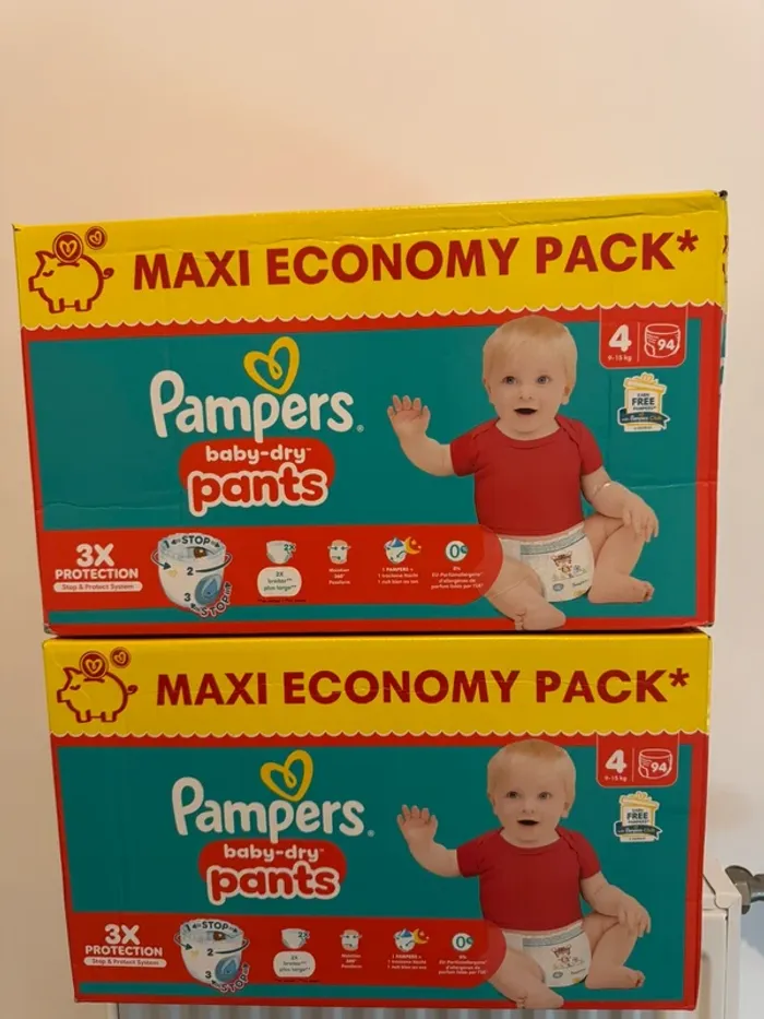 lot 2 cartons pampers pants taille 4