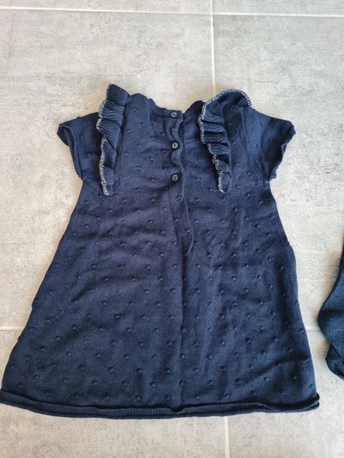 Lot robe hiver manches courtes et collants neuf - photo numéro 2