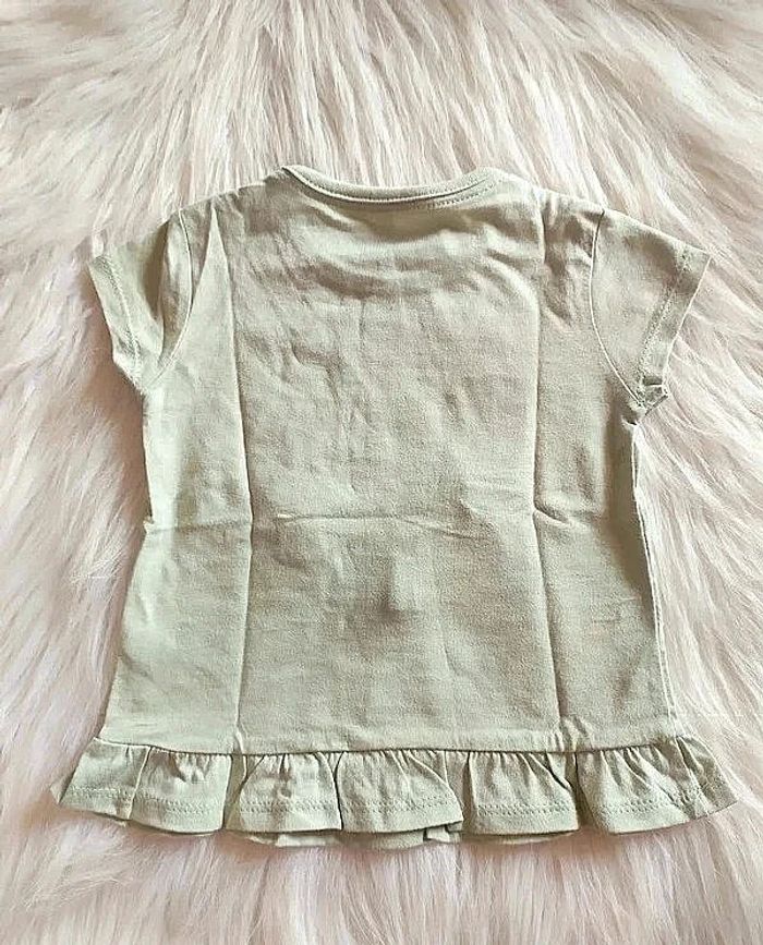 Tee-shirt coton motif végétal avec tulle bébé fille 74 cm - photo numéro 2