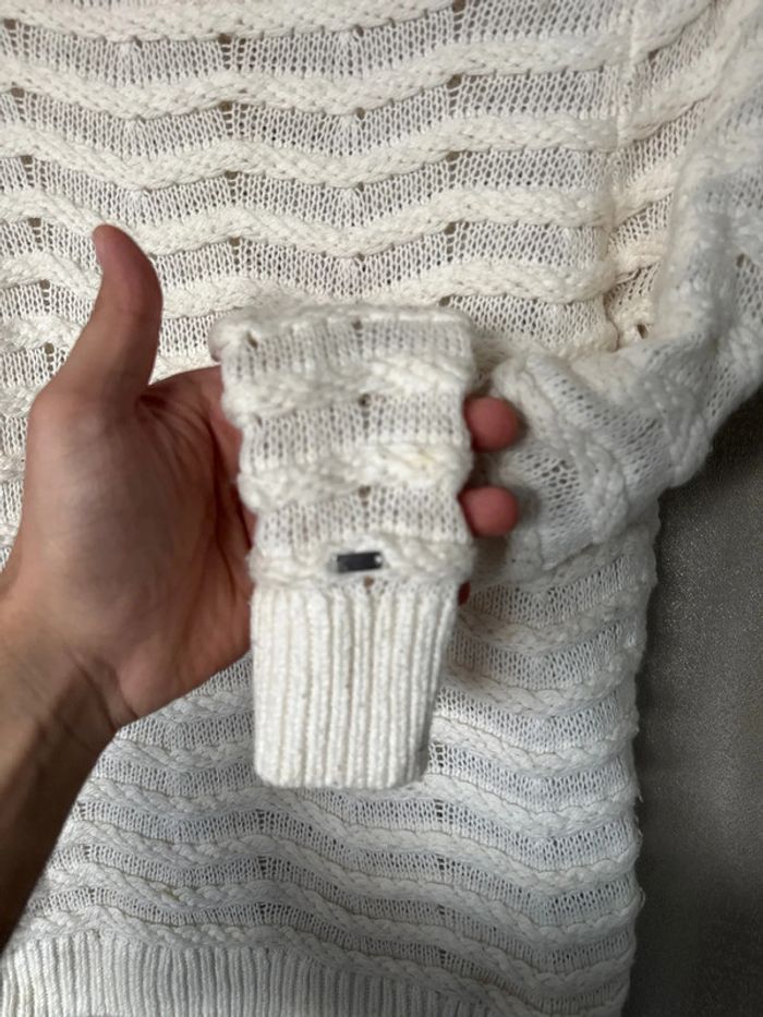 Pull ajouré Tommy Hilfiger femme – blanc cassé – Taille XS - photo numéro 6