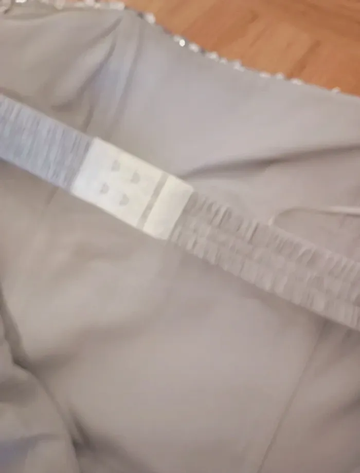 Robe longue bustier à sequins argentés – Taille 34 - photo numéro 2